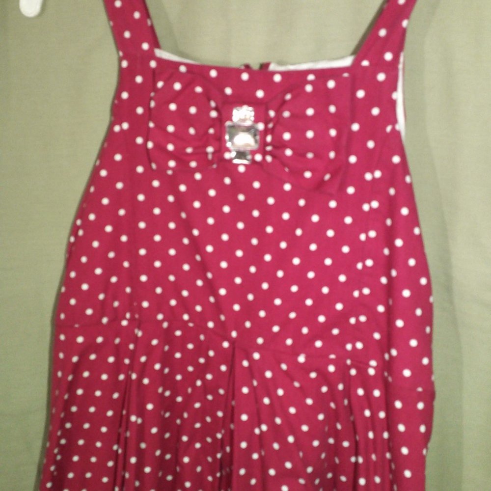 Red & White Polka Dot Dress